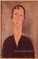 femme avec des boucles d’oreilles Amedeo Modigliani